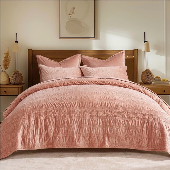 EverGrace Other - EVERGRACE Velvet Quilt King Size - Quilt and One Sham